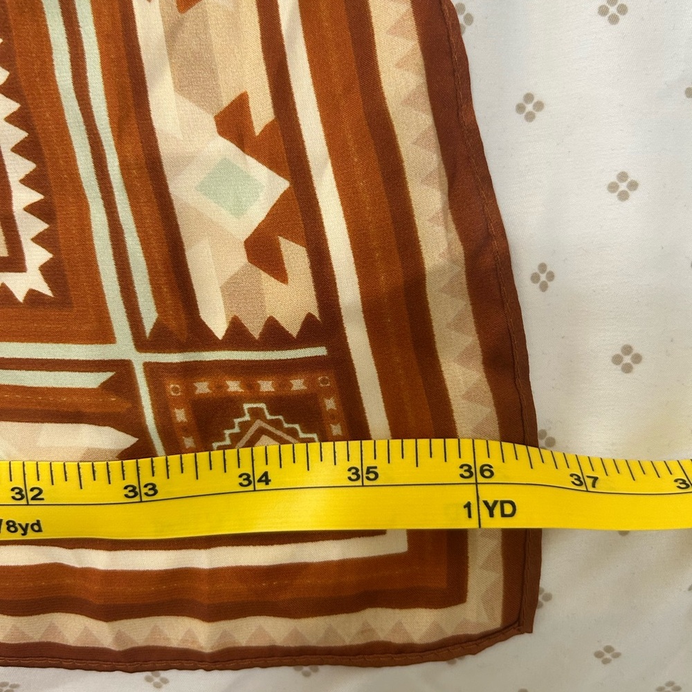 Southwestern Cactus geometric print scarf - Picture 4 of 4